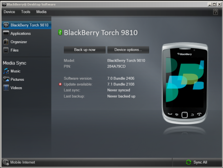 blackberry torch 9810 software